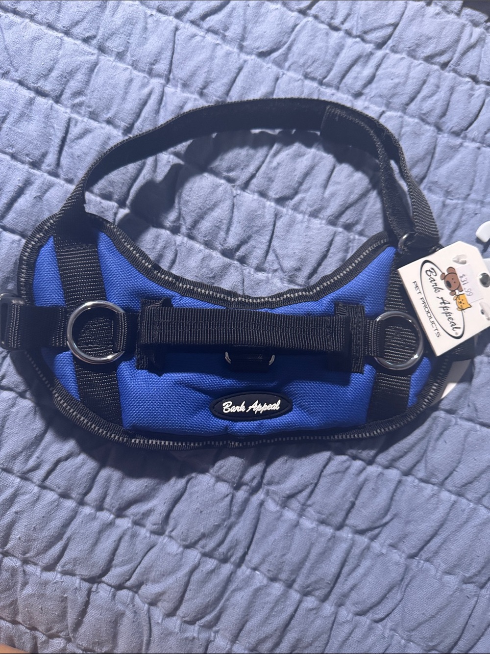 Blue No-Pull Dog Harness with Handle